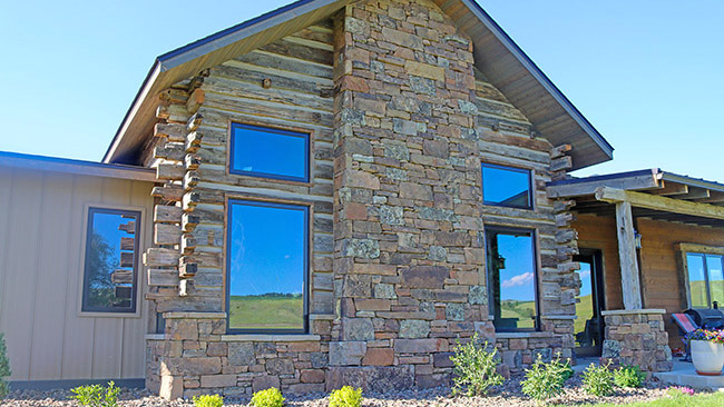 Back Home Stone Fireplace Elk Creek Ranch